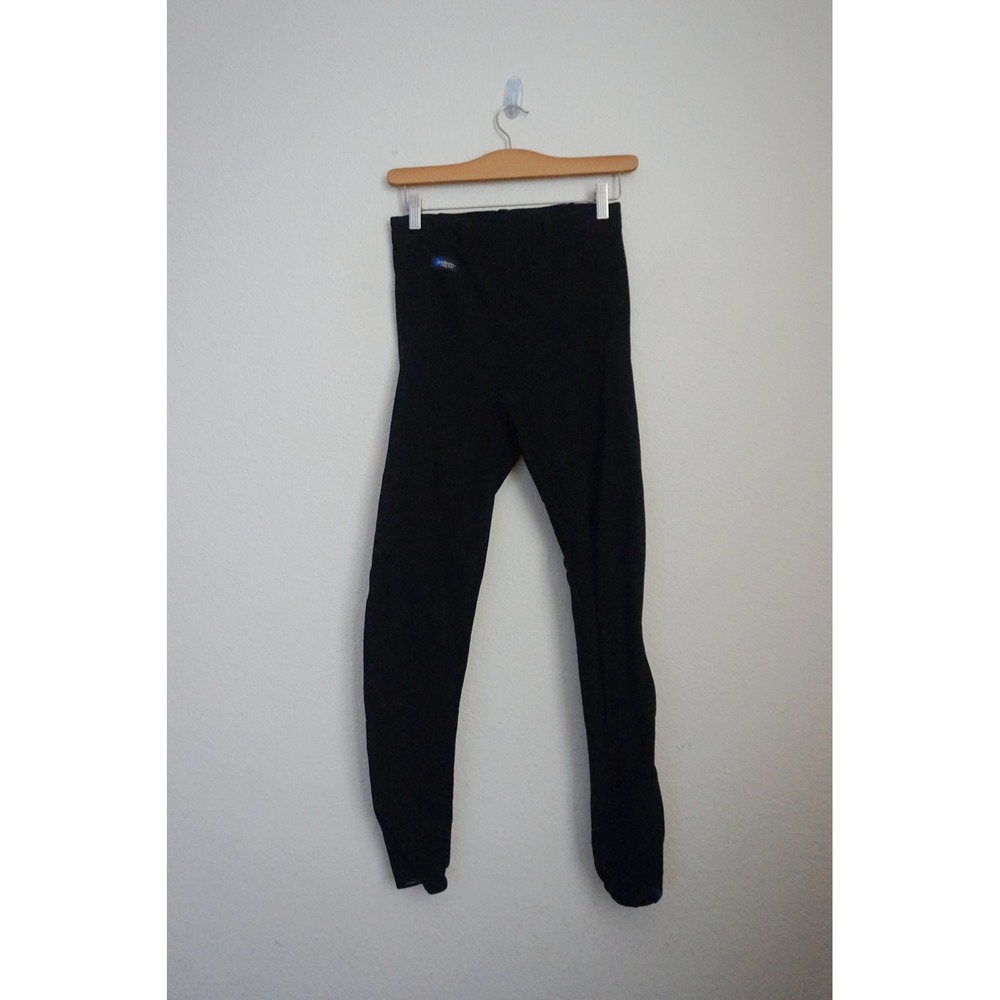 Irideon‎ Riding Wear Women Black Ribbed Stirrup Pants Stretch Made in USA Large